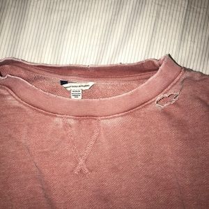 Pink Distressed American Eagle Sweater